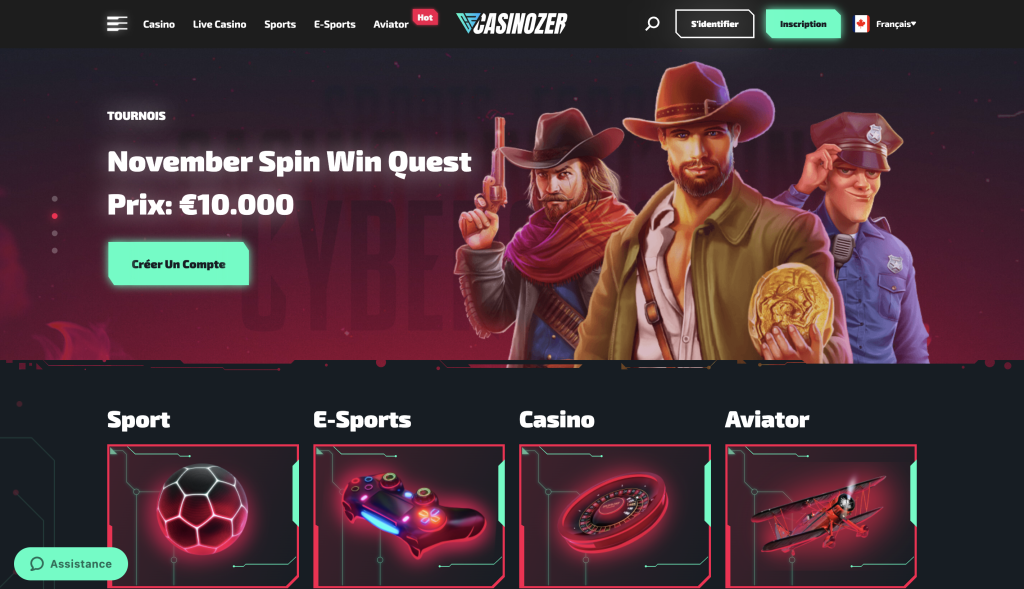 Casinozer photo du site
